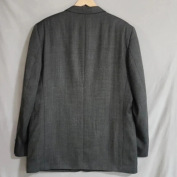 Men's Versini Coat, Black/Tan, Size 46 Long, Pre-Owned - Picture 2 of 9